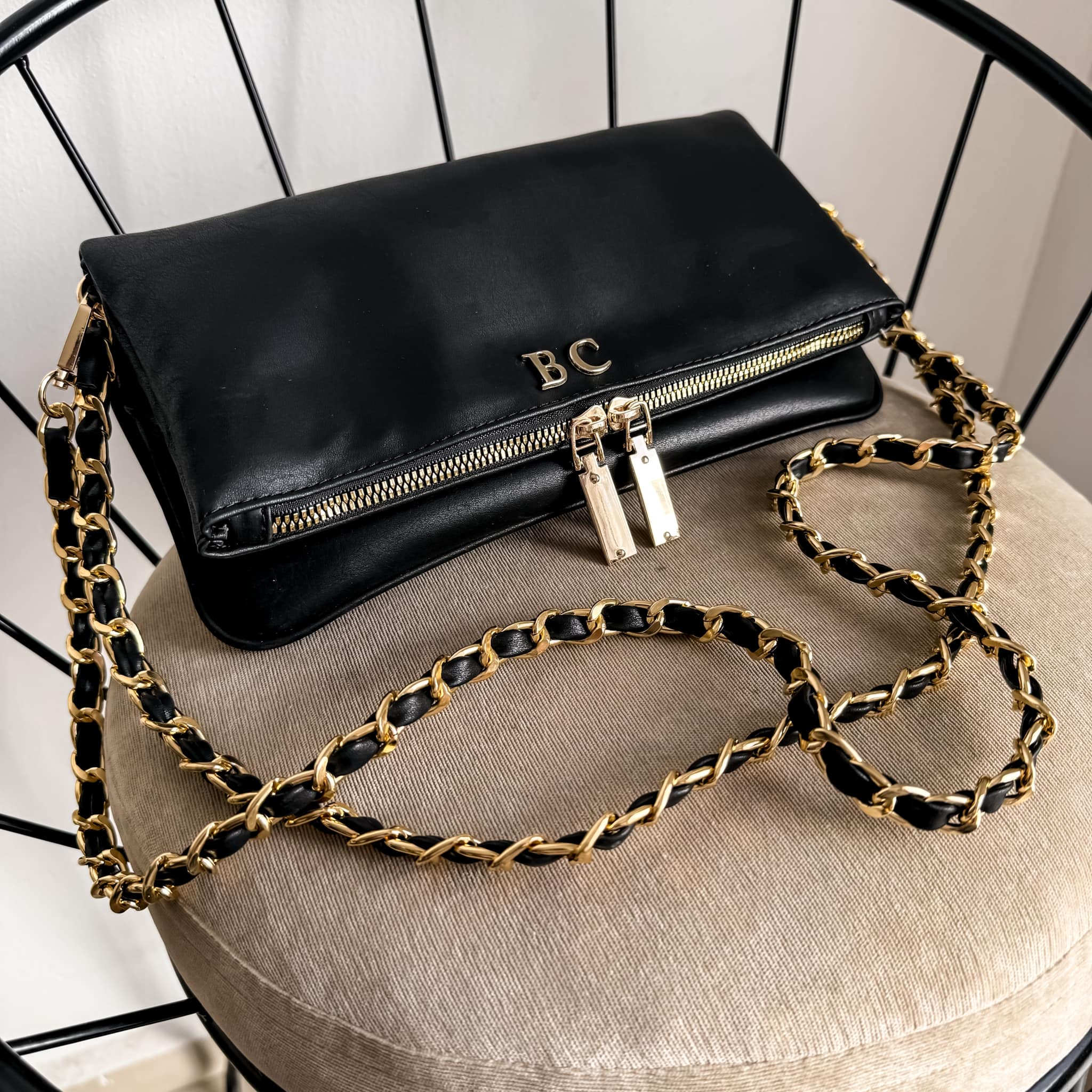 Agni Bag Negro Herrajes Oro