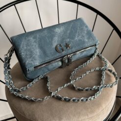 Agni Bag Denim Blue Herrajes Plata