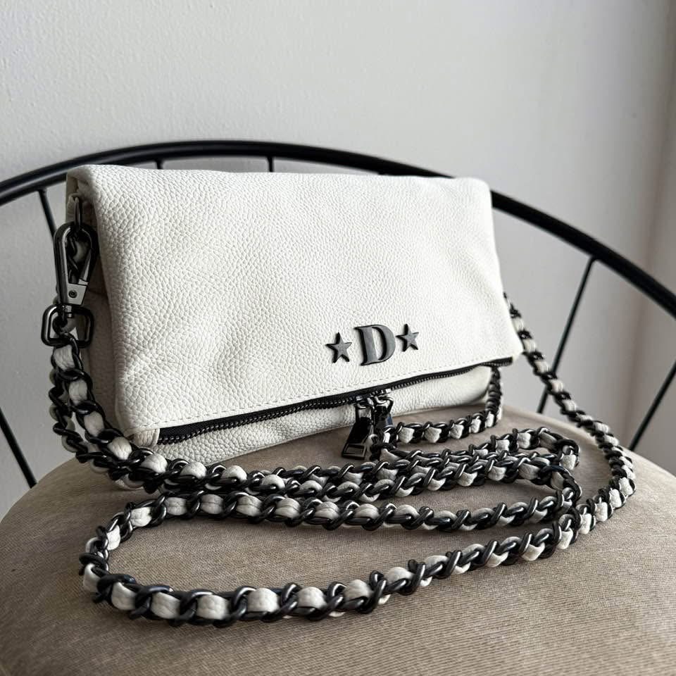 Agni Bag Floater Latte Herrajes Negro