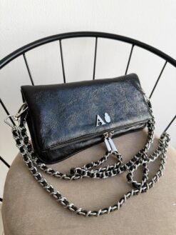 Agni Bag Wet Negro Herrajes Plata