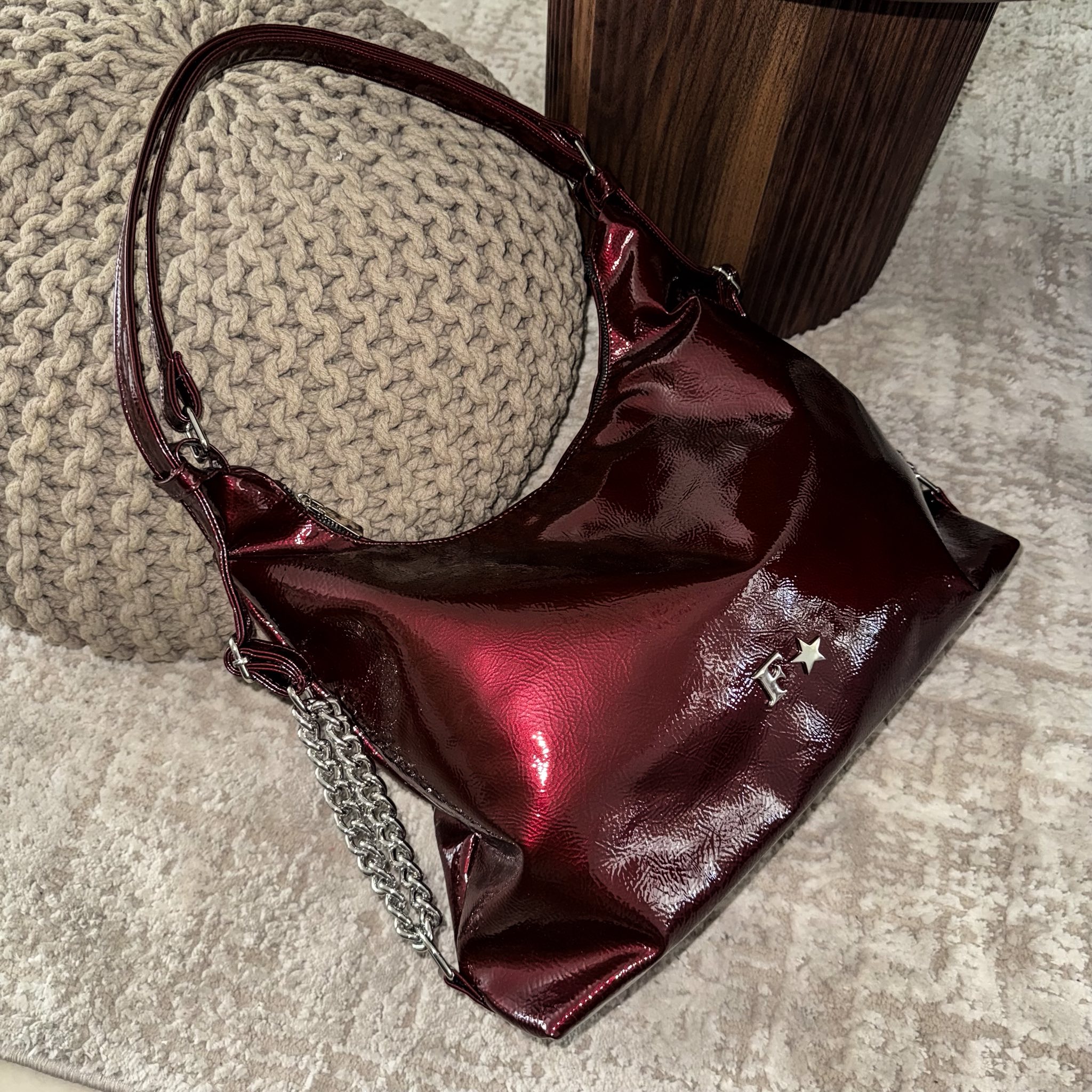 Cia Bolsa-Mochila Wrinkle Burgundy
