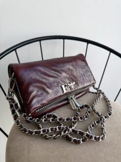 Agni Bag Wet Burgundy + Rock Herrajes Plata