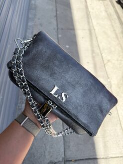 Agni Bag Wet Oxford Herrajes Plata