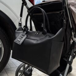 Pañalera Baby Bag Negro Herraje Negro