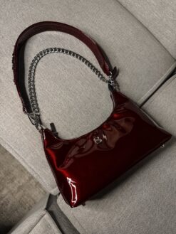 Nyssa Charol Burgundy Herraje Plata