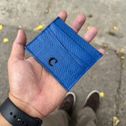 Tarjetero Atlas Cobalto100% Piel