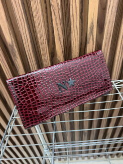 Jewelry Fold N Croco Burgundy 2 Tiras