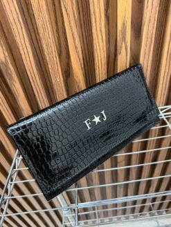 Jewelry Fold N Croco Negro 2 Tiras