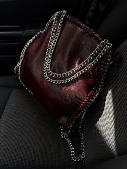 Kyra Wet Burgundy Herrajes Plata