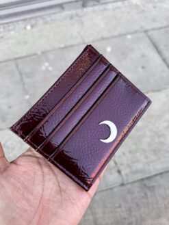Tarjetero Charol Wrinkle Burgundy