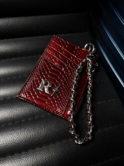 Helios Wrap Holder Charol Pitón Burgundy Shiny