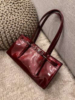 Aria Tote Small Charol Burgundy Shine