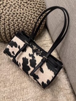 Aria Tote Small Black Cow