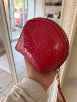 Cosmetiquera N Pitón Charol Rojo