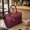Pañalera Baby Bag Burgundy Herraje Plata