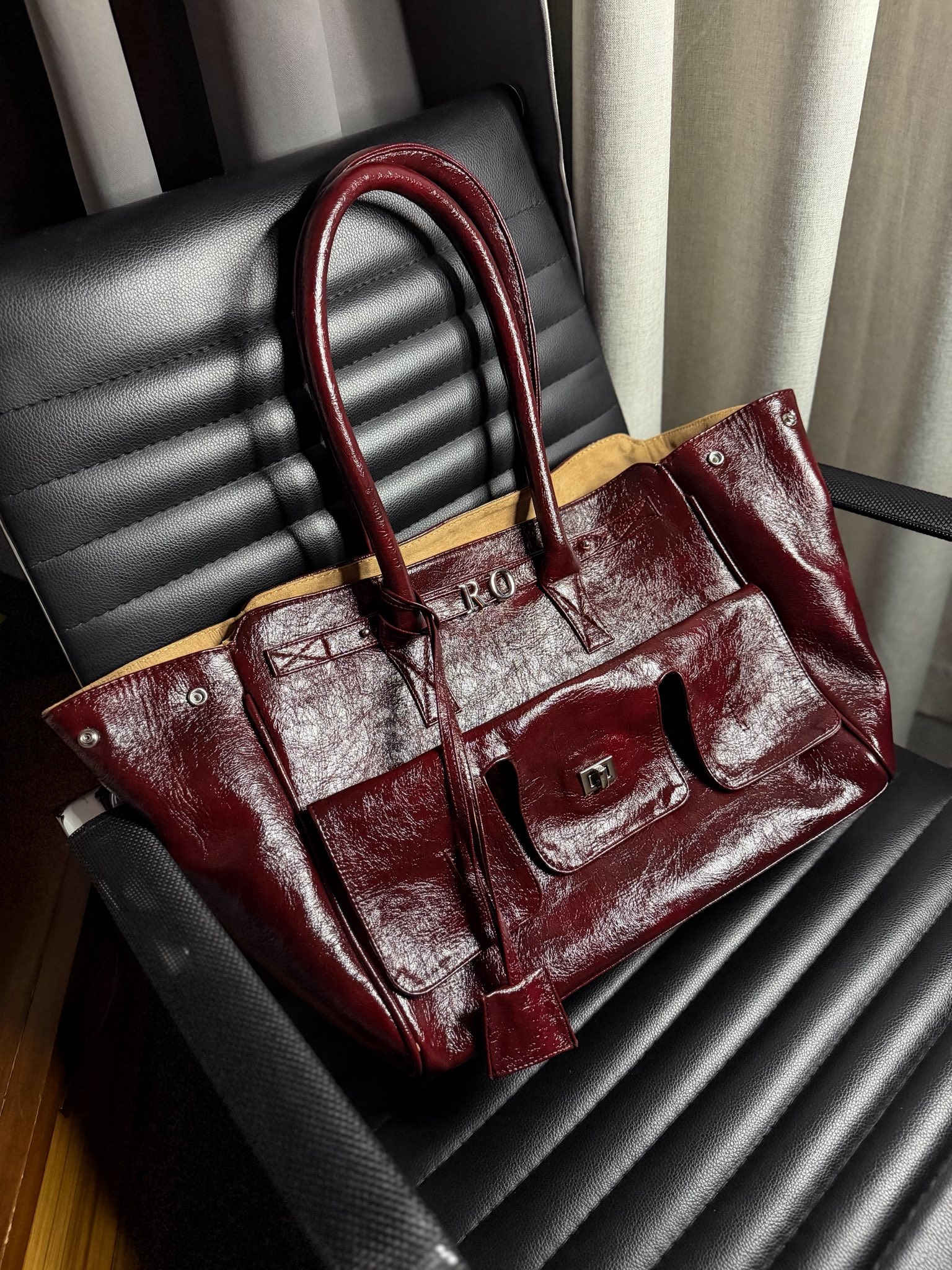 Élite Tote + Cierre - Wet Burgundy