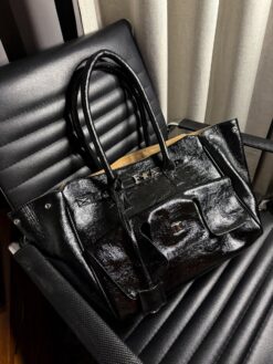 Élite Tote + Cierre - Wet Negro