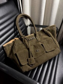Élite Tote + Cierre - Velvet Militar