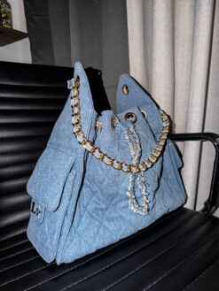 Soho 25 Large Denim Ripped Herraje Oro