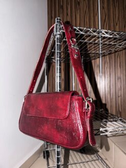 Agnes Wet Burgundy + Herraje Plata