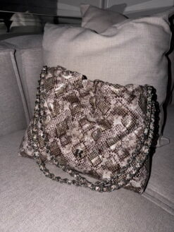 Hera Bag Cadena Plata - Mystic Phyton Beige