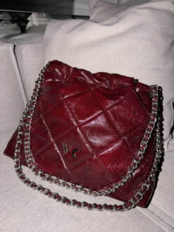 Hera Bag Cadena Plata - Wet Burgundy