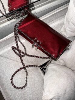 Agni Bag Charol Burgundy Herrajes Plata + Filo de Puntos