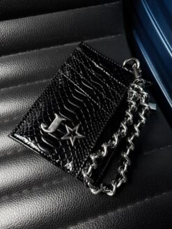 Helios Wrap Holder Charol Pitón Negro