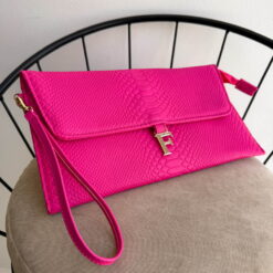 Clutch Babe - Pitón Hot Pink