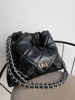 Hera Bag  Wet Negro - Cadena Plata