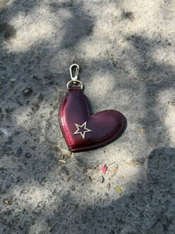 Llavero Heart Wrinkle Burgundy