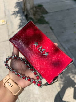 Nova Wallet Dots Charol Pitón Campari
