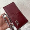 Nova Wallet Dots Charol Pitón Burgundy (Mate)