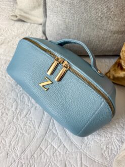 Neceser Alina - Azul Cielo 100% Piel