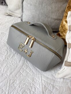 Neceser Alina - Cemento 100% Piel