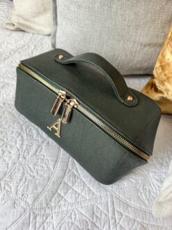 Neceser Alina - Verde Botella 100% Piel