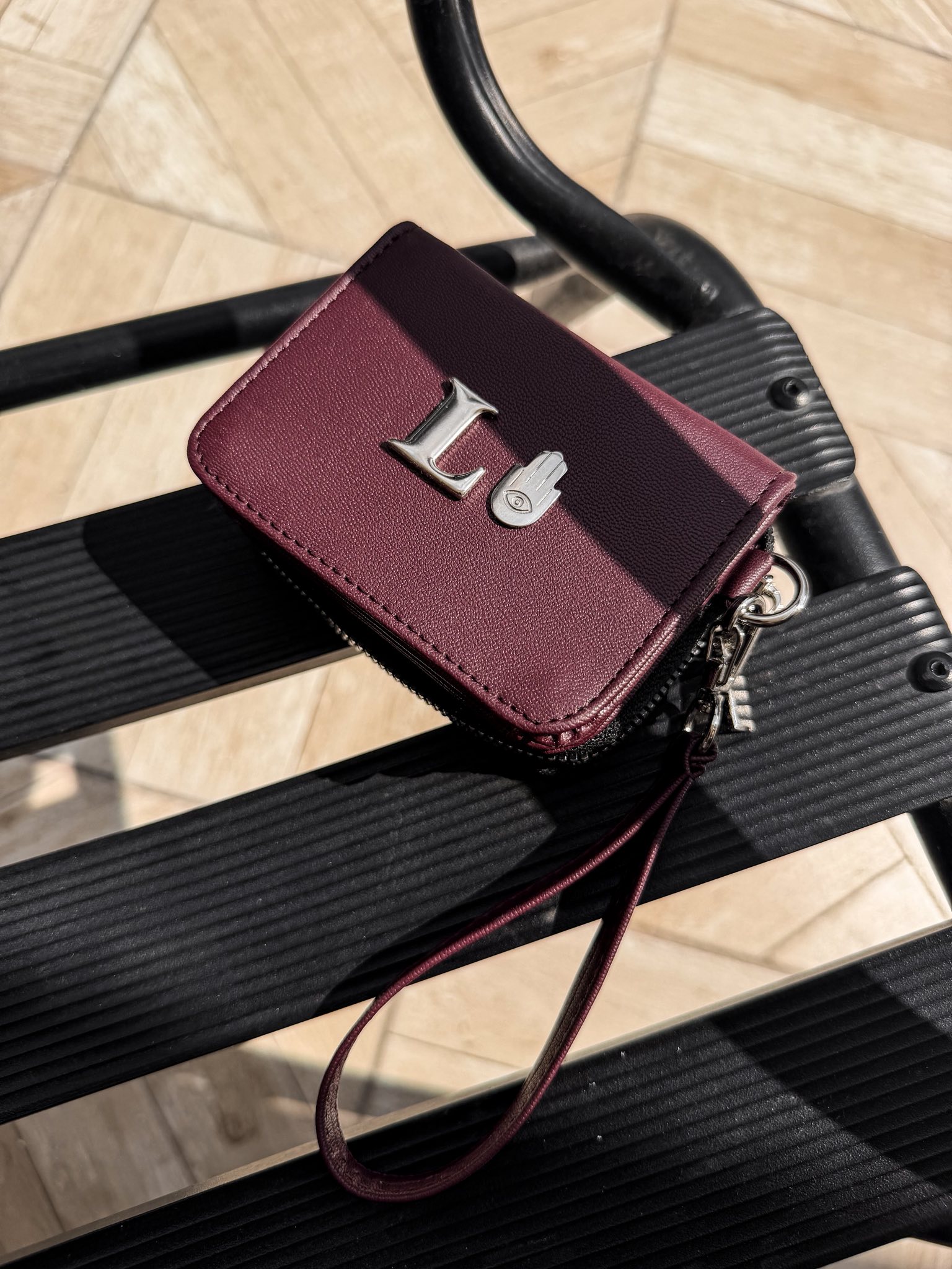 Double Cherry Wallet - Burgundy