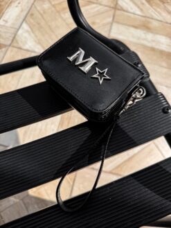 Double Cherry Wallet - Negro Metálico