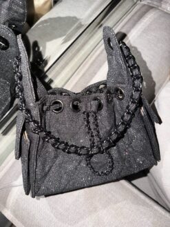 Soho 25 Small Glitter Negro Herraje Negro