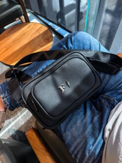 Aurelio Crossbody Man - Grain Negro