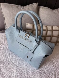 Pañalera Baby Bag Pitón Ensueño Herraje Plata