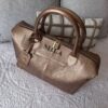 Pañalera Baby Bag Pitón Rose Gold Herraje Oro