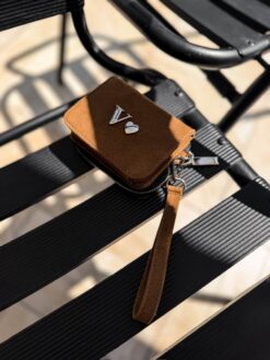 Double Cherry Wallet - Velvet Camel