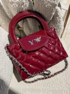 Kelly Nano Shiny Burgundy Mate - Herrajes Plata