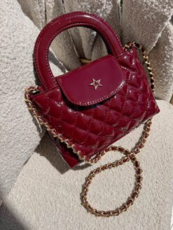 Kelly Nano Shiny Burgundy Mate - Herrajes Oro