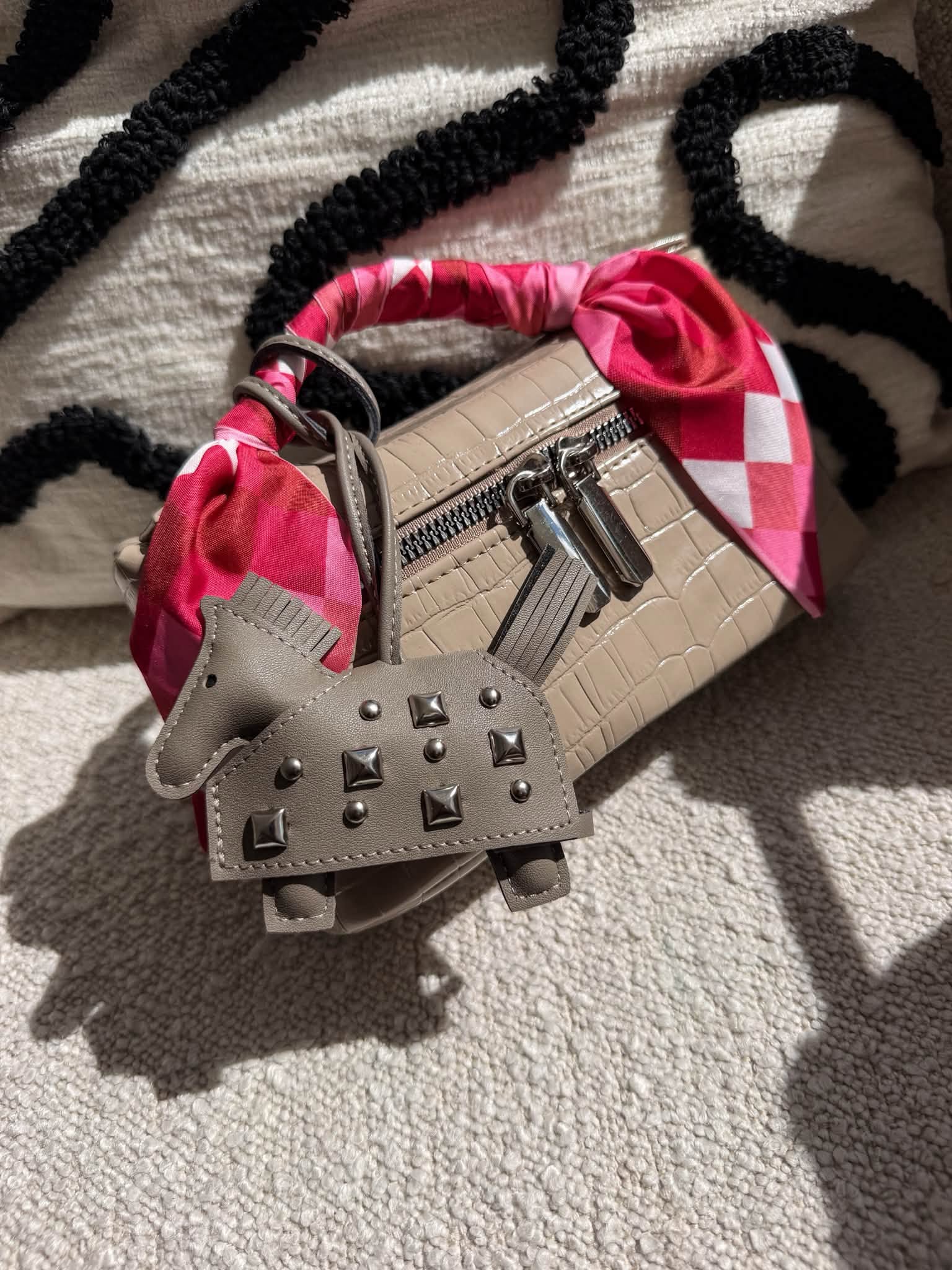 Twilly | Pañoleta para Asa de Bolsa - Diamante Rosa