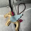 Pegaso Large Oro/Blue Jeans - Bag Charm