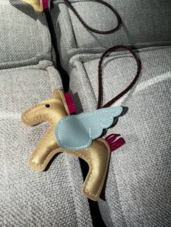 Pegaso Large Oro/Blue Jeans - Bag Charm